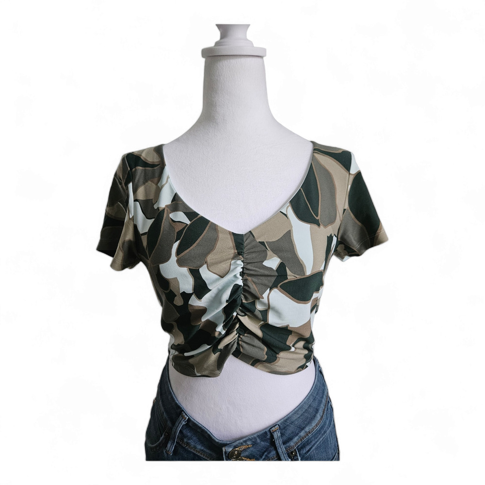 OFFLINE By Aerie Real Me Ruched T-Shirt Womens Size Large